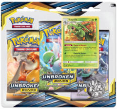 Pokemon Sun & Moon SM10 Unbroken Bonds 3-Booster Blister Pack - Sceptile Promo